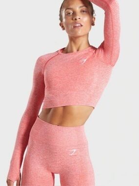 NWOT Gymshark Vital Seamless Compression Long Sleeve Crop Top